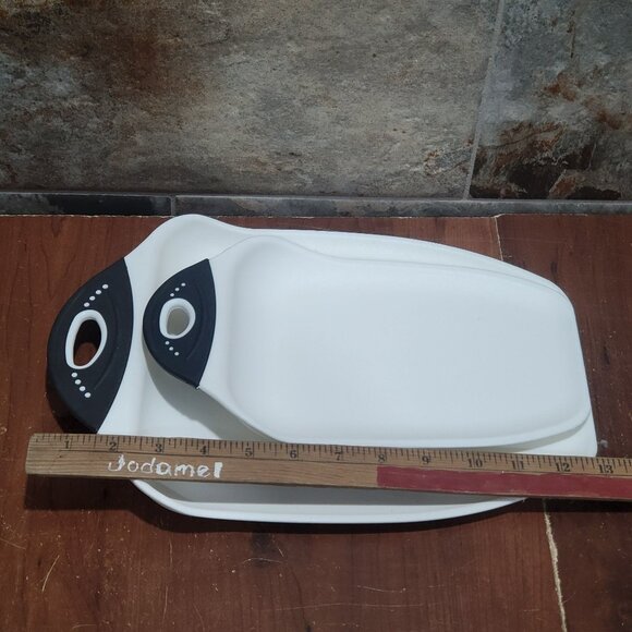 Dexas Chopping Board & Scoop Black White Set of 2 - Picture 8 of 10